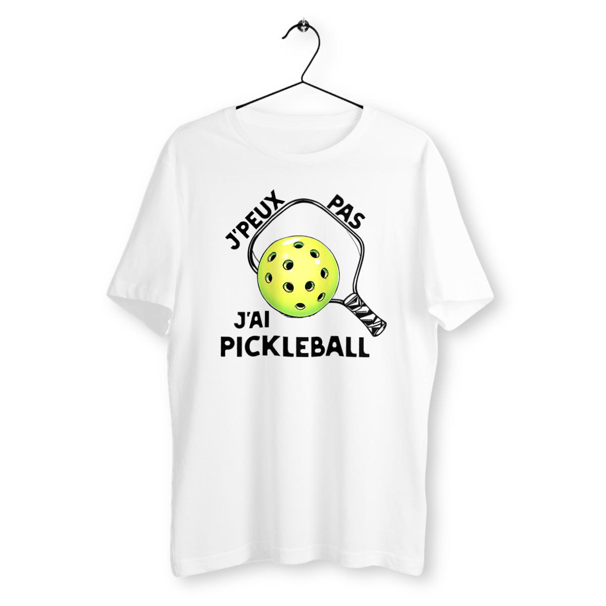 Image front T-shirt - J'peux pas, j'ai Pickleball