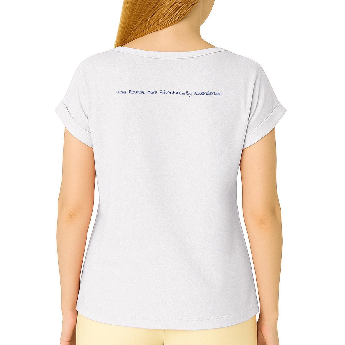 Image front Tshirt Less Routine - More Adventure