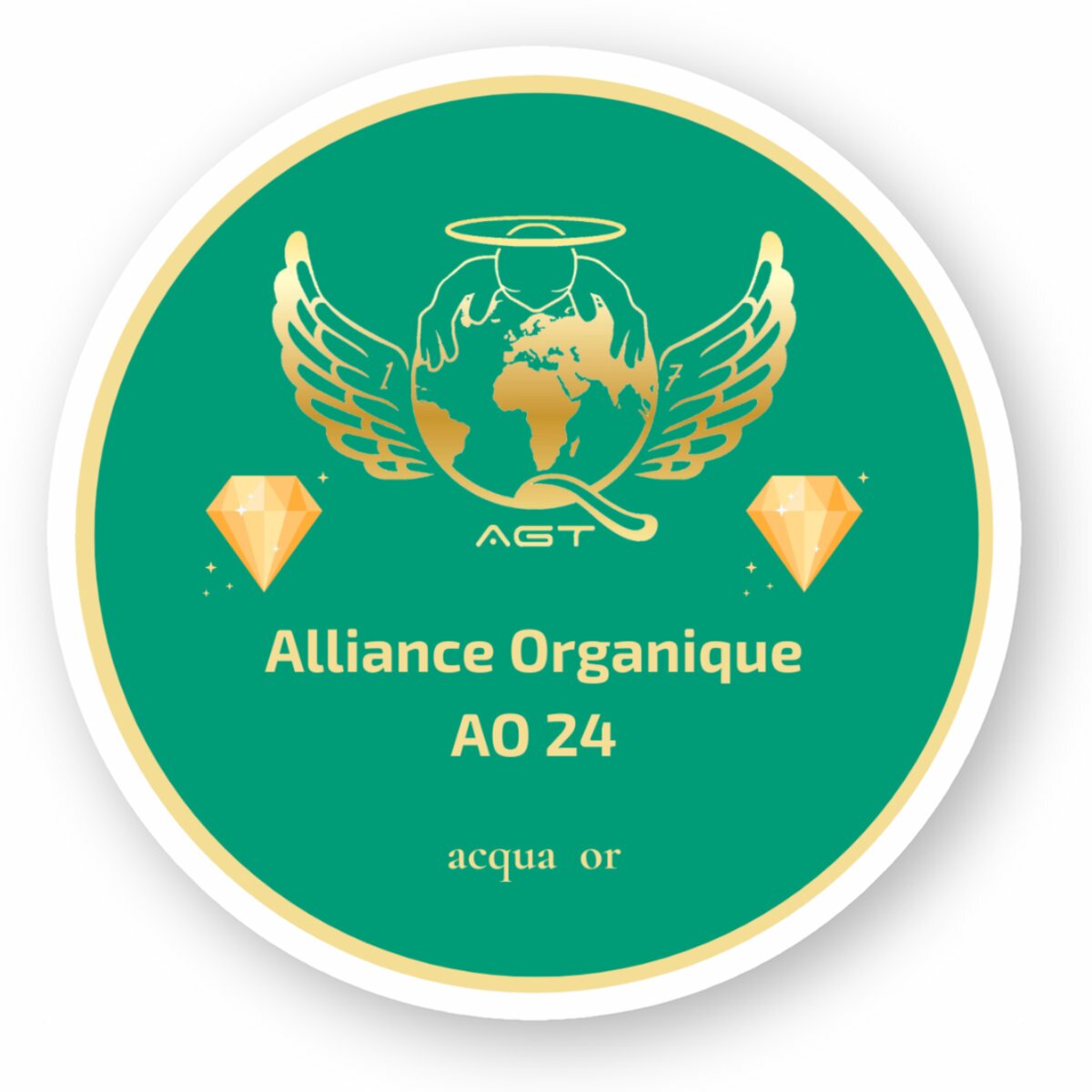 Image front Autocollant AGT Alliance Organique Acqua Or