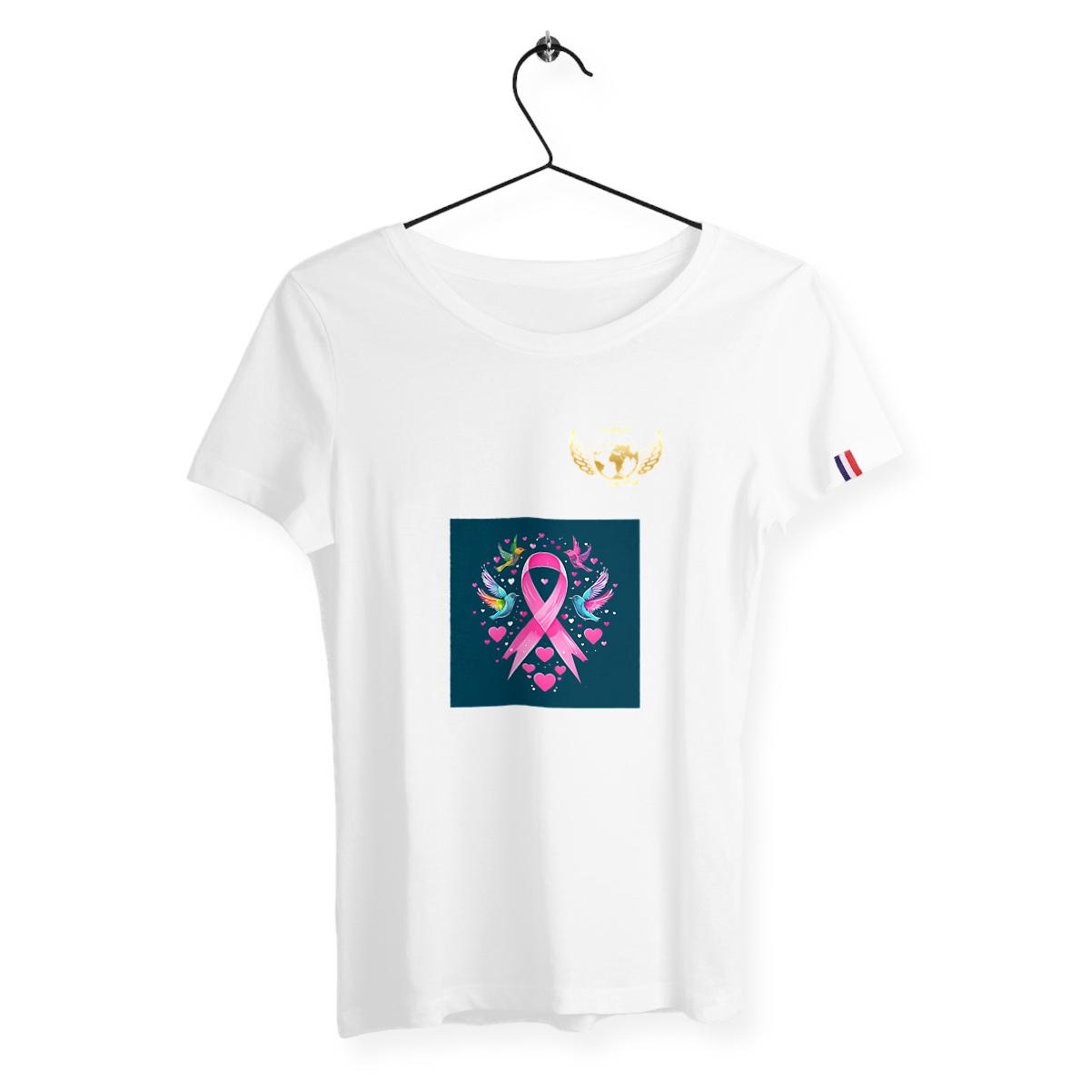 Image back T Shirt Femme Made In France AGT Premium + - Octobre Rose