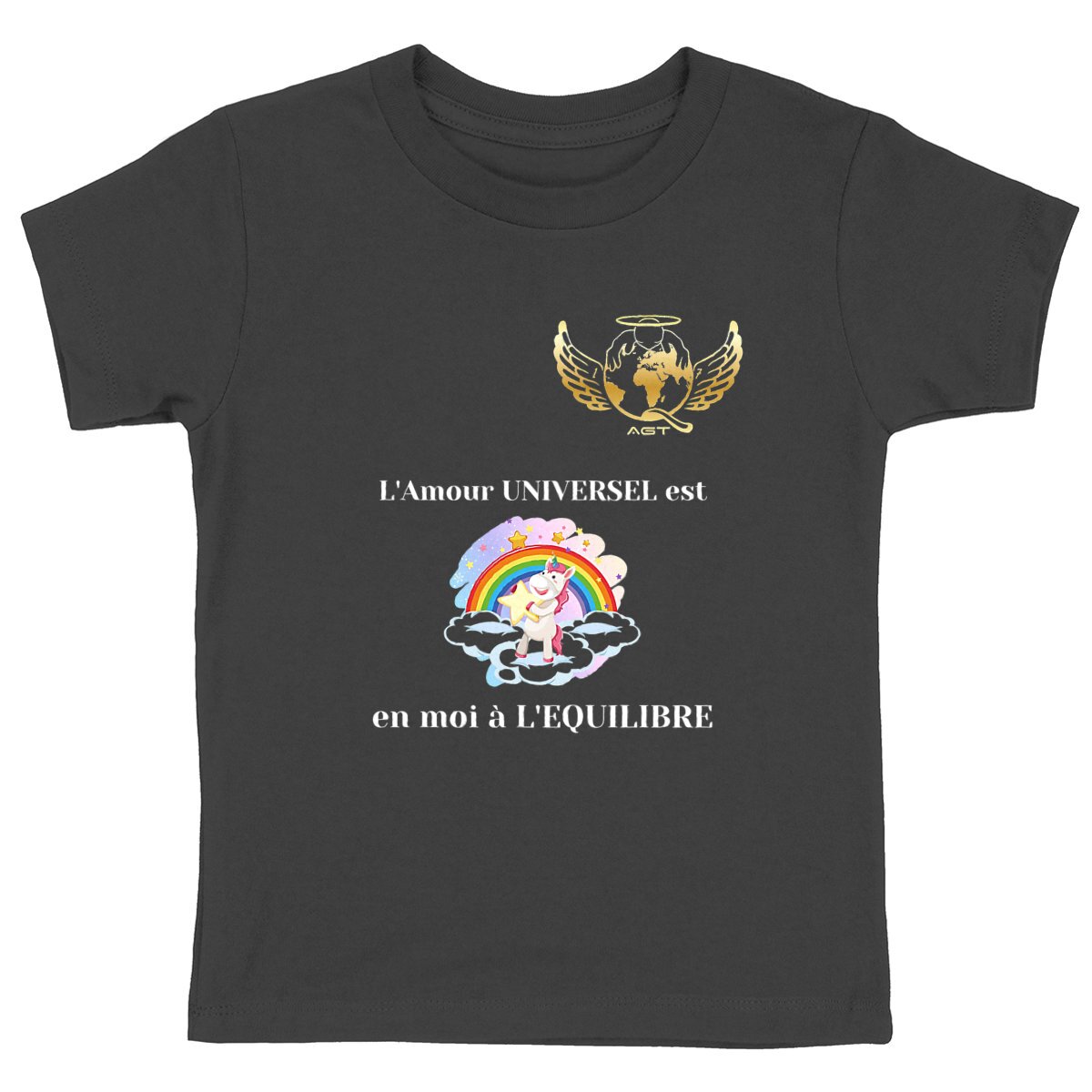 Image back T Shirt Enfant AGT Licorne - édition limitée AUTISME