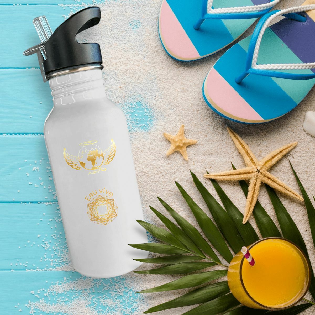 Image front 💧 Gourde AGT « Eau Vive » – L’Hydratation Sacrée 🌟