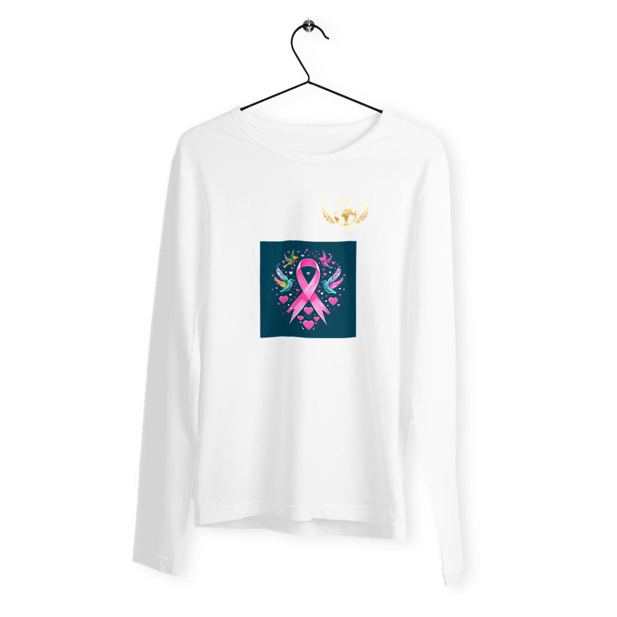 Image back T Shirt AGT Premium Femme Manches longues octobre Rose 