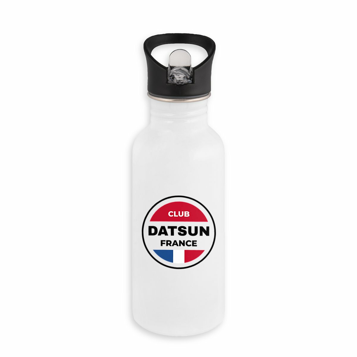 Bouteille en inox avec paille