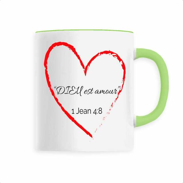 Image back Mug chrétien – « Dieu est amour » | 1 Jean 4:8