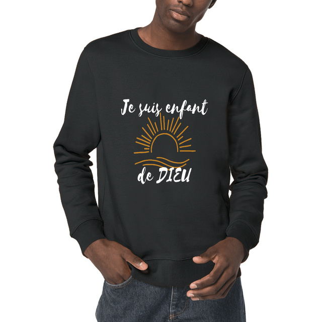 Image front Sweat-shirt léger Unisexe - Je suis enfant de Dieu