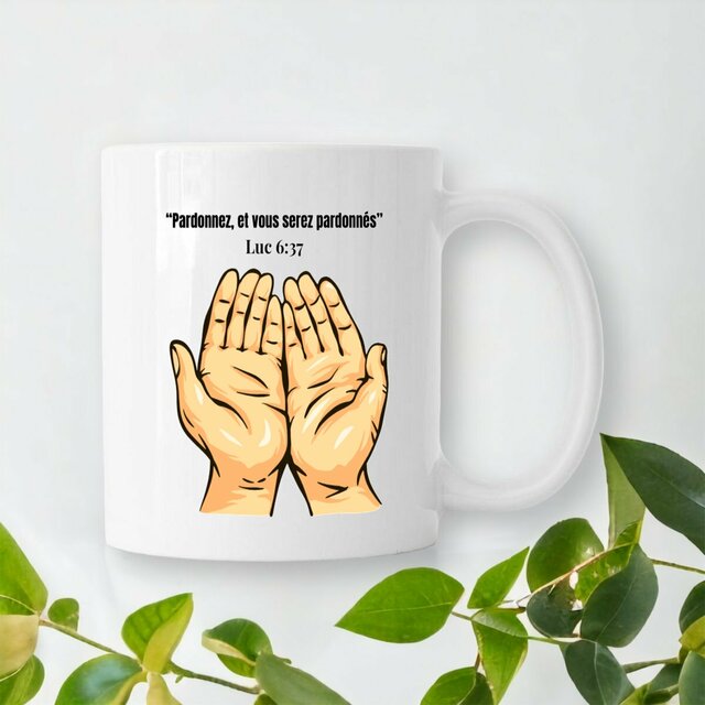 Image front Mug chrétien – « Pardonnez, et vous serez pardonnés » | Luc 6:37