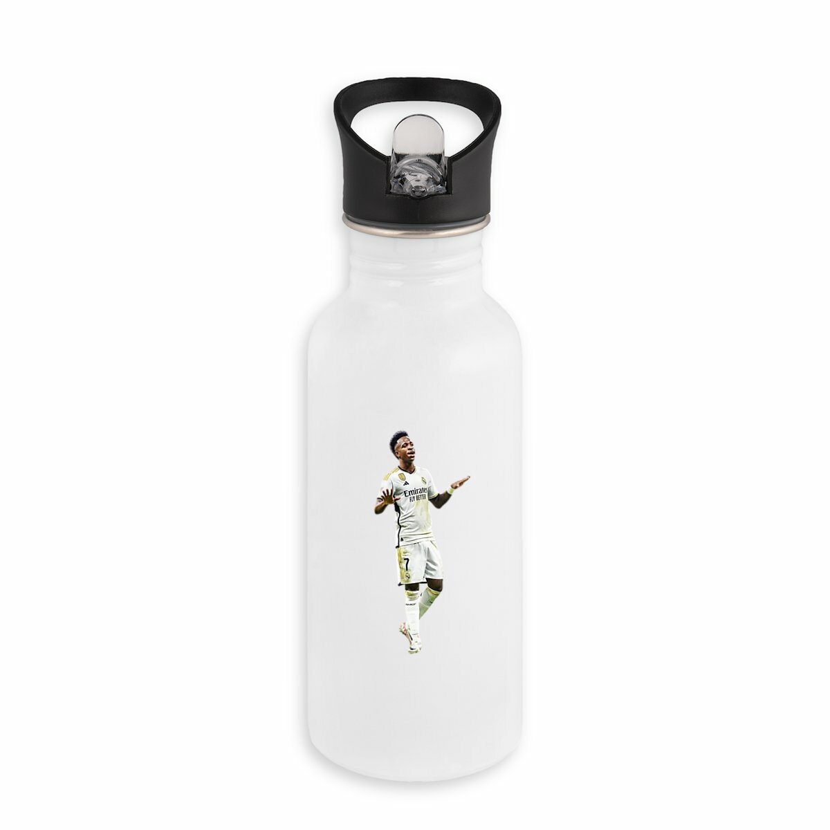 Image back Bouteille en inox avec paille