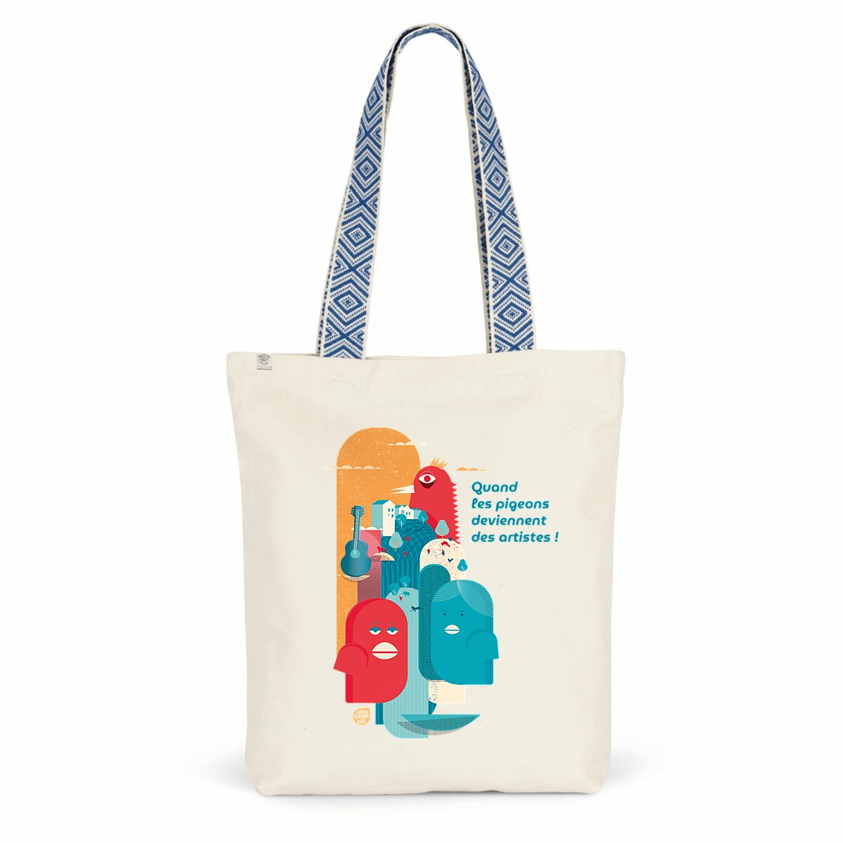 Image back Tote bag éthique - Les Pigeons