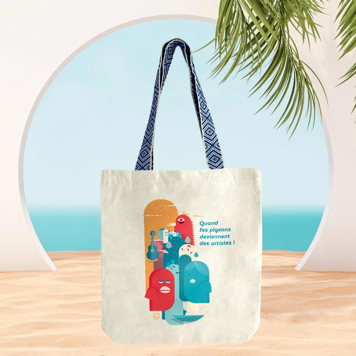 Image front Tote bag éthique - Les Pigeons