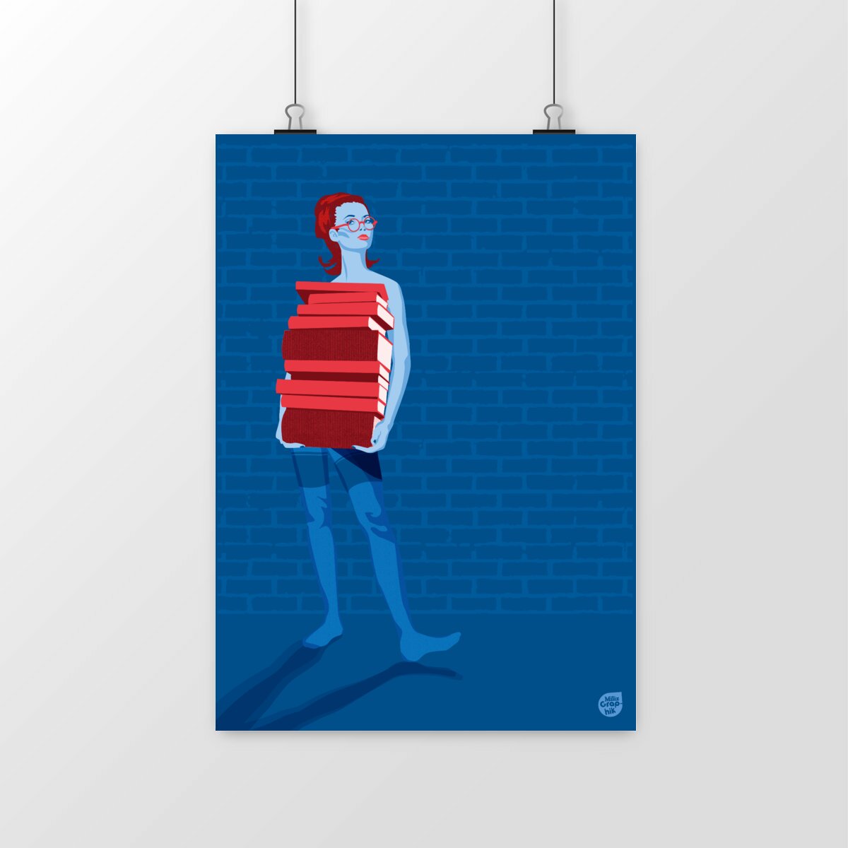 Image front La Bibliothécaire Briques Bleues