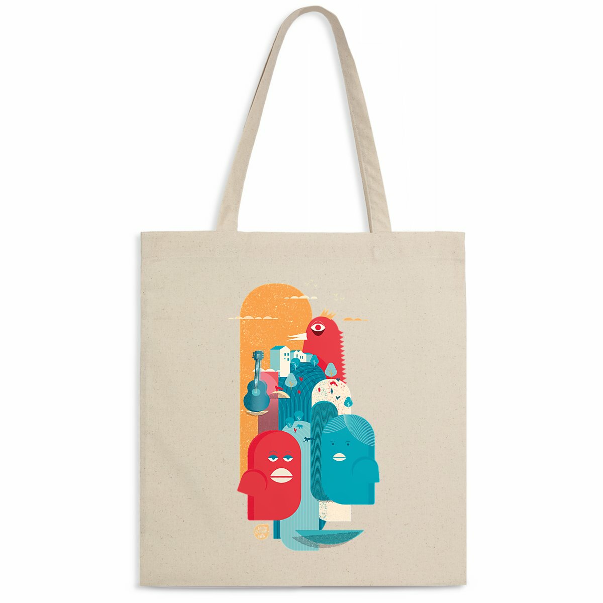Image back Tote bag léger - les Pigeons