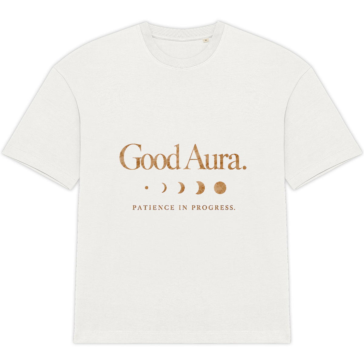 Image front Good Aura. Patience in Progress. Oversized Tee