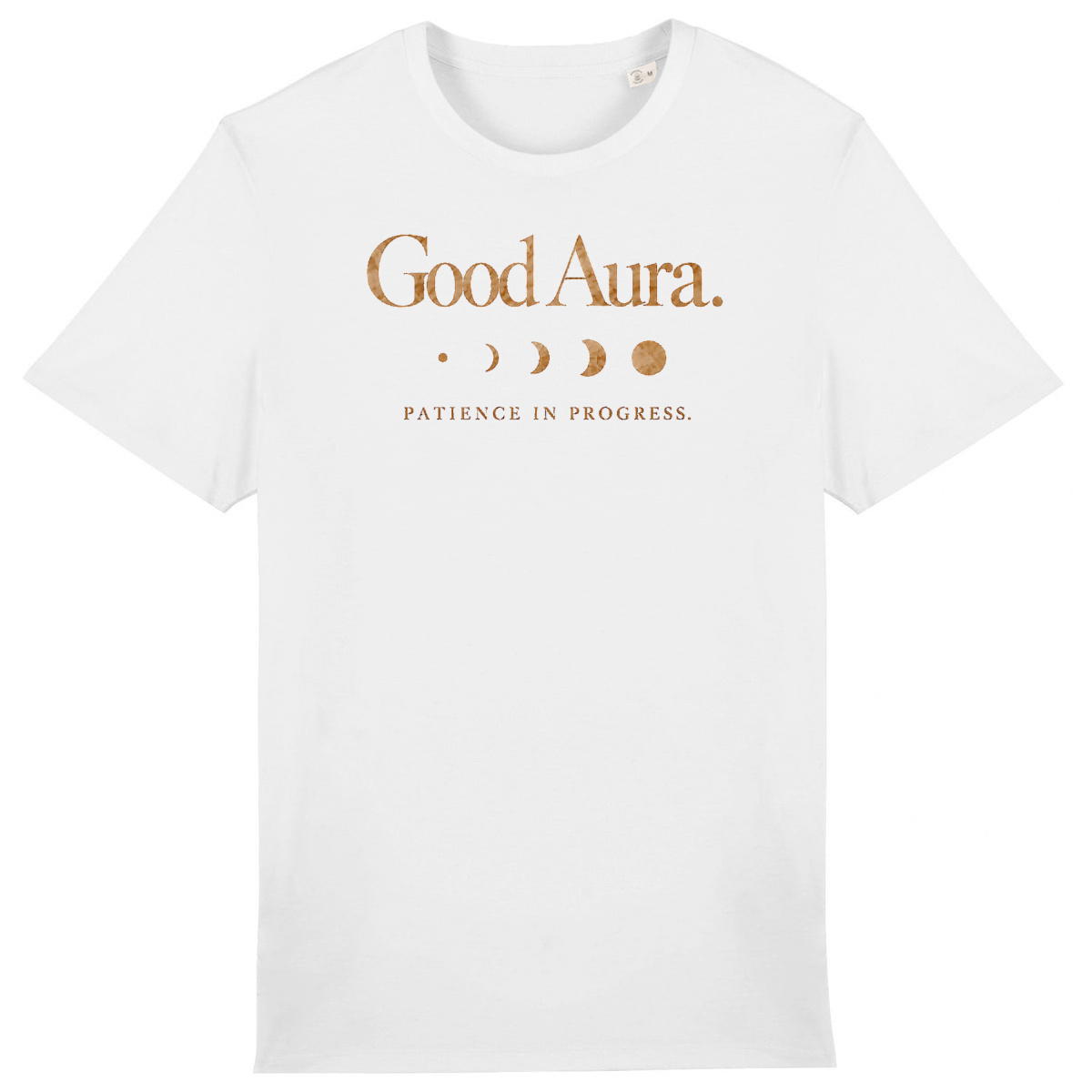 Image front Good Aura. Patience in Progress. Tee