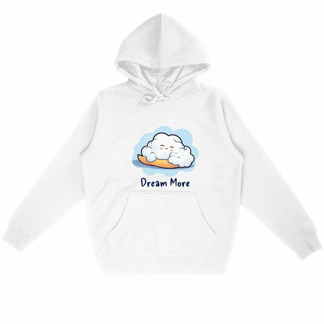 Image front Sweat à capuche "Dream More" – Édition Nuage