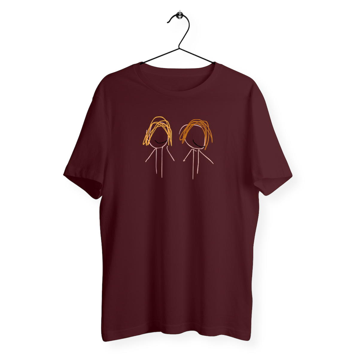 t-shirt blu e bordeaux - Image