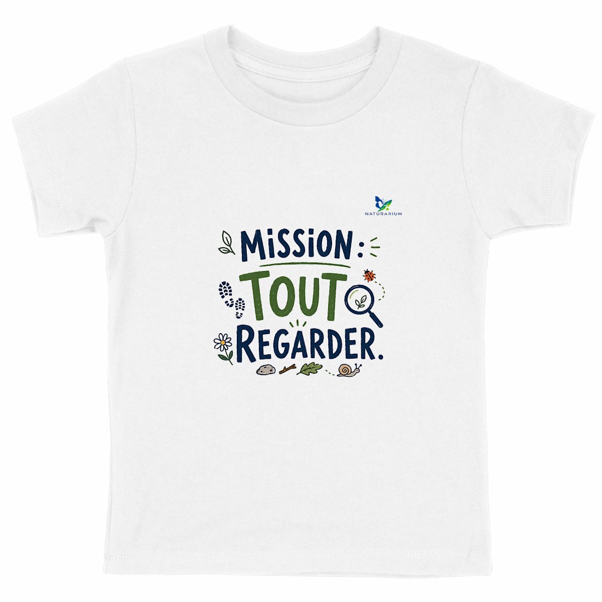 Image back T-shirt enfant - Mission : tout regarder
