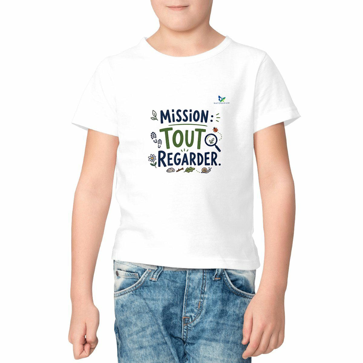 Image front T-shirt enfant - Mission : tout regarder