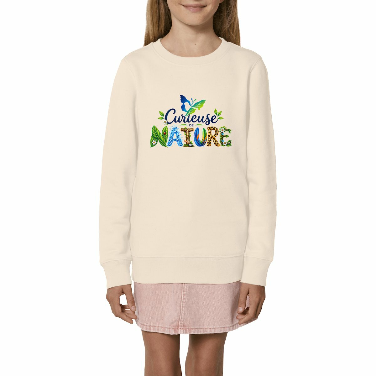 Image front Sweat-shirt - enfant - Curieuse de nature