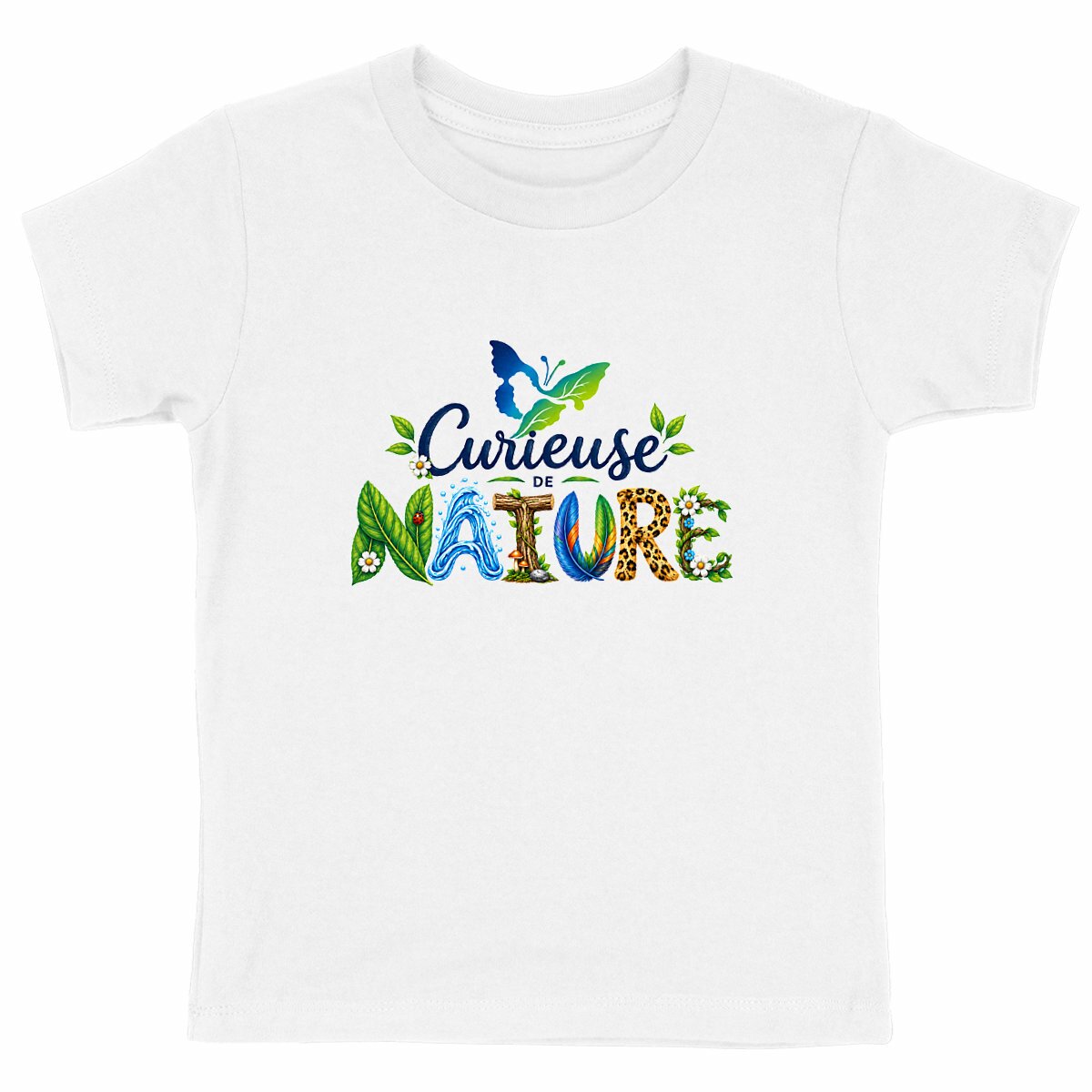 Image back T-shirt enfant - Curieuse de nature
