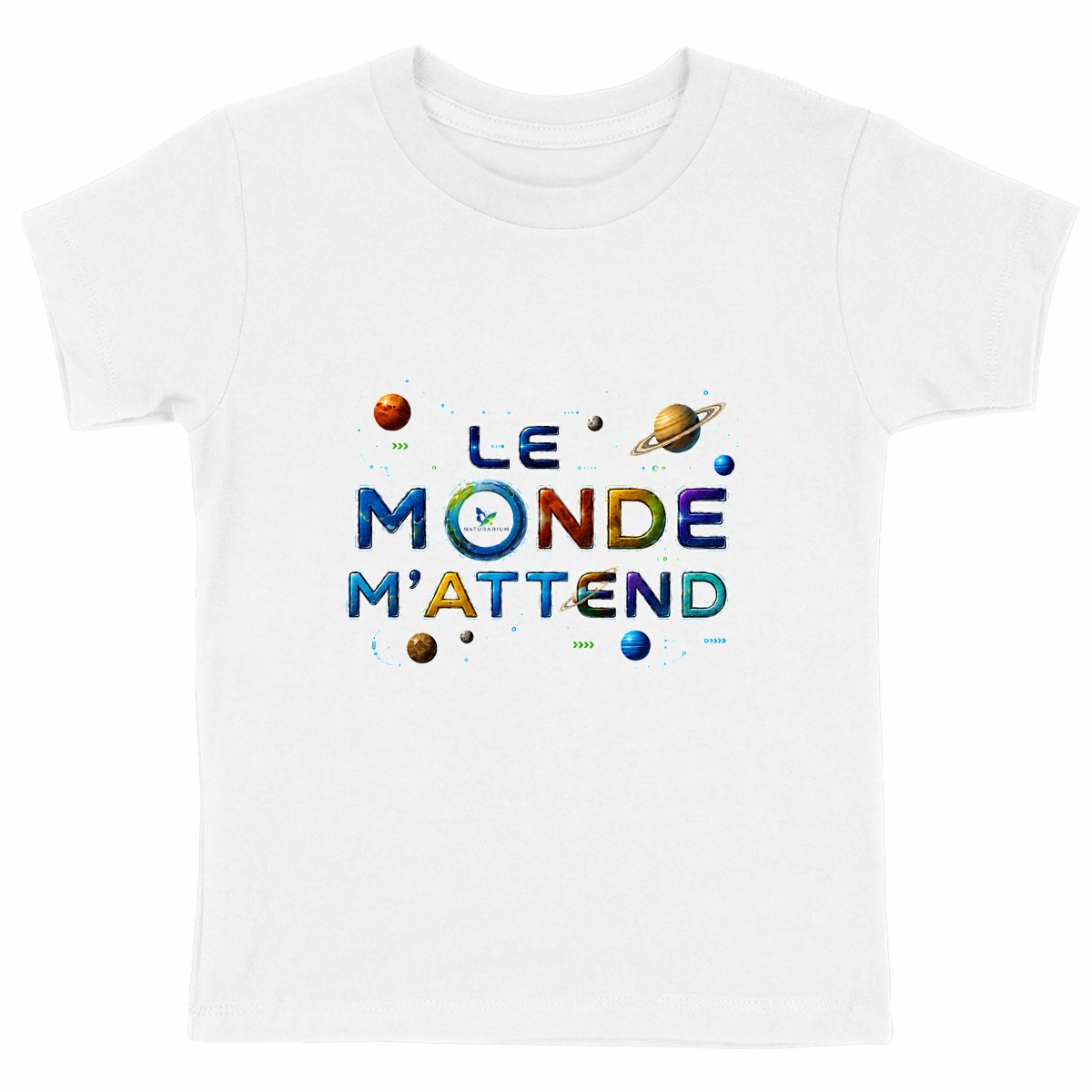 Image back T-shirt enfant - Le monde m'attend