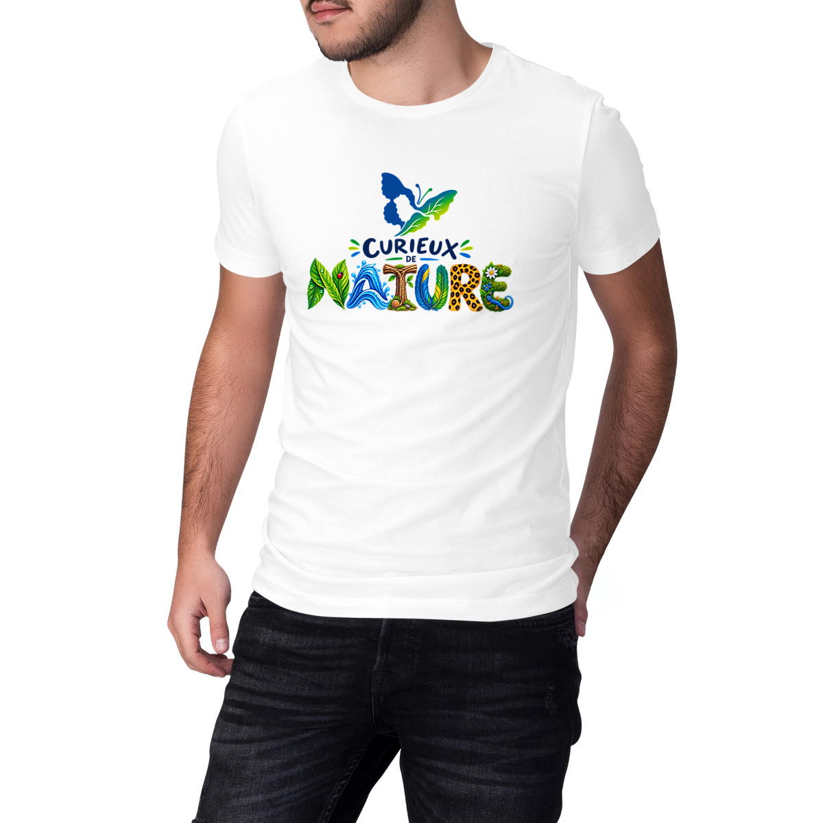 Image front T-shirt Homme - Curieux de nature