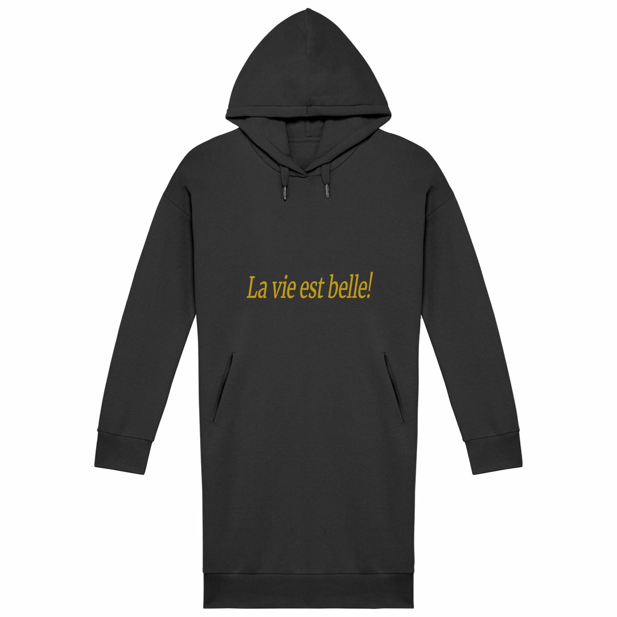 Robe sweat "La vie est belle!" - Image