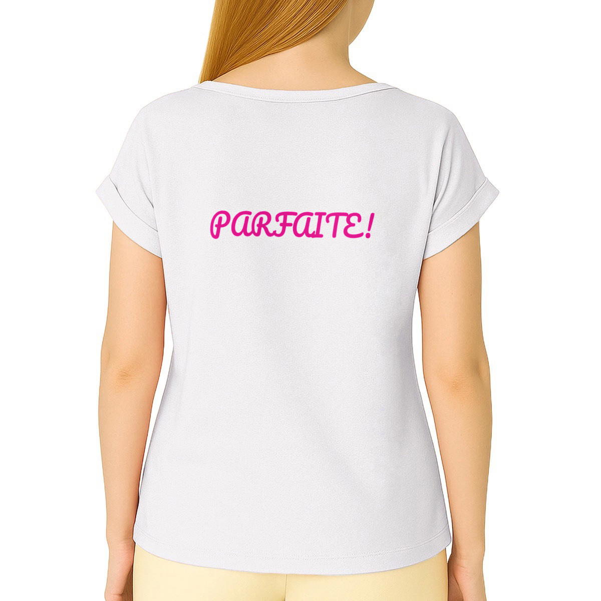 T-shirt femme biologique manches à revers - Style cool et simple