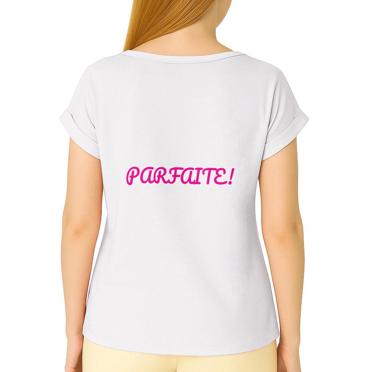T-shirt femme biologique manches à revers - Style cool et simple