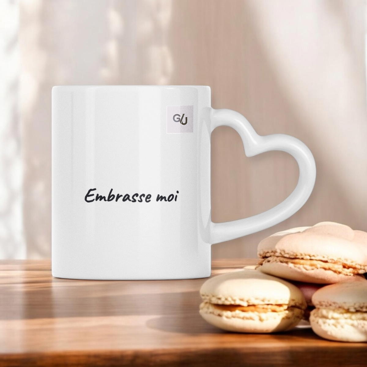 Mug cœur Embrasse moi