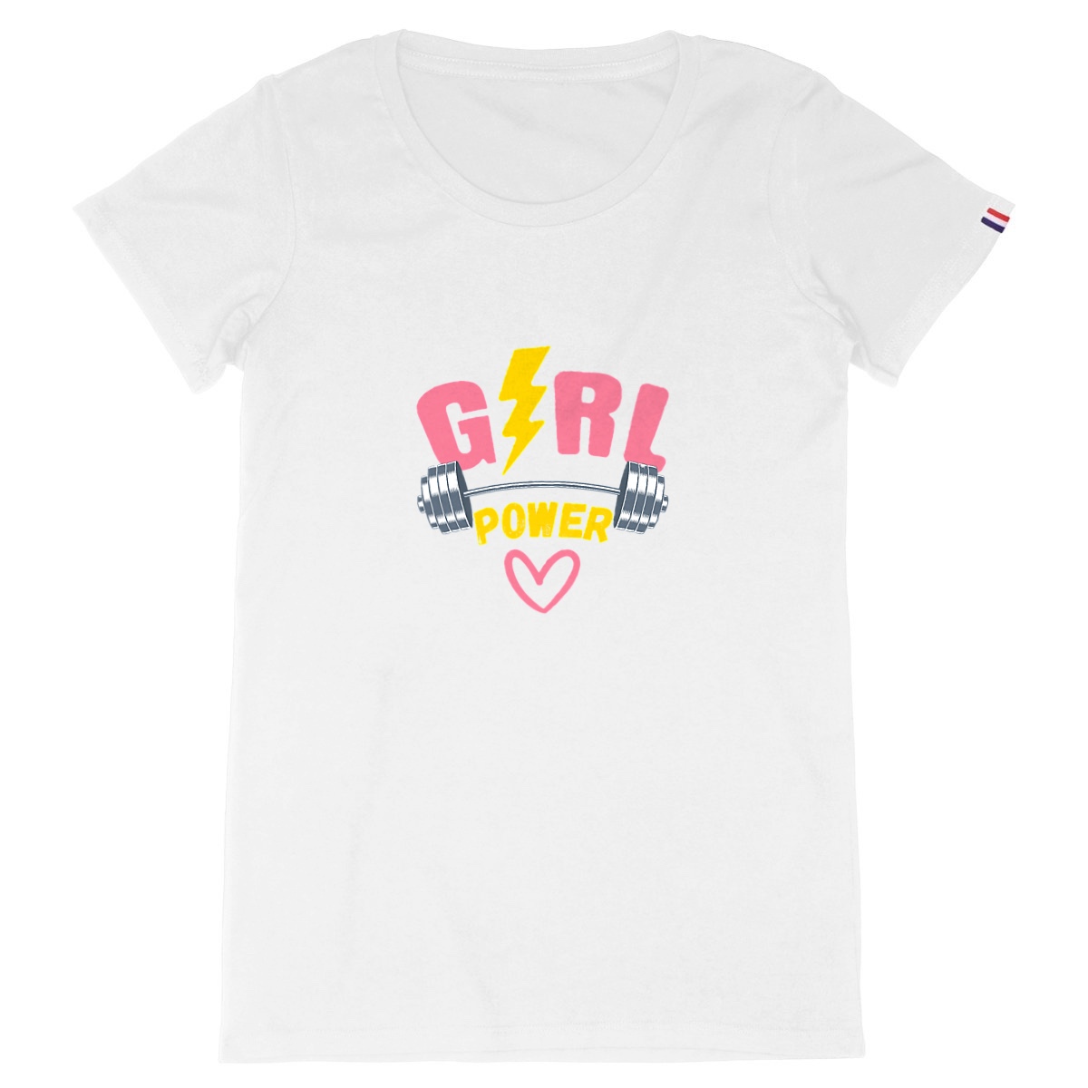 Image back "Girl power" - T-shirt Femme Made in France