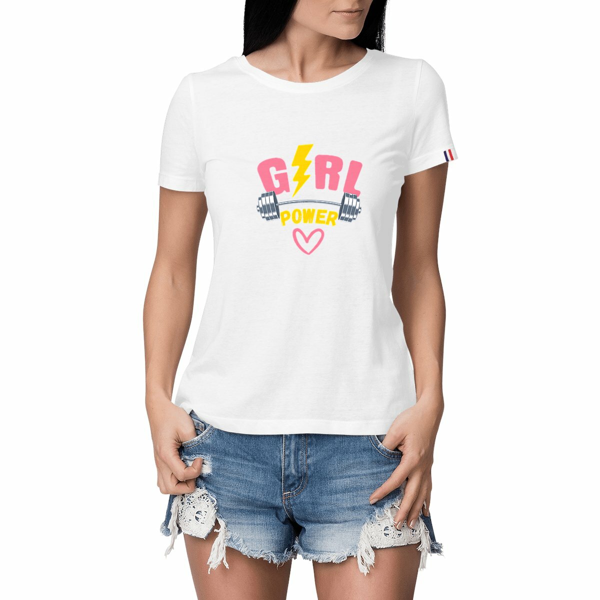 Image front "Girl power" - T-shirt Femme Made in France