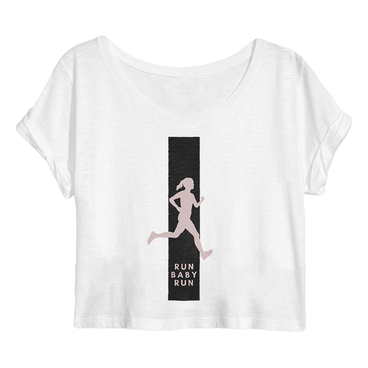 Image back "Run" - Crop top Femme