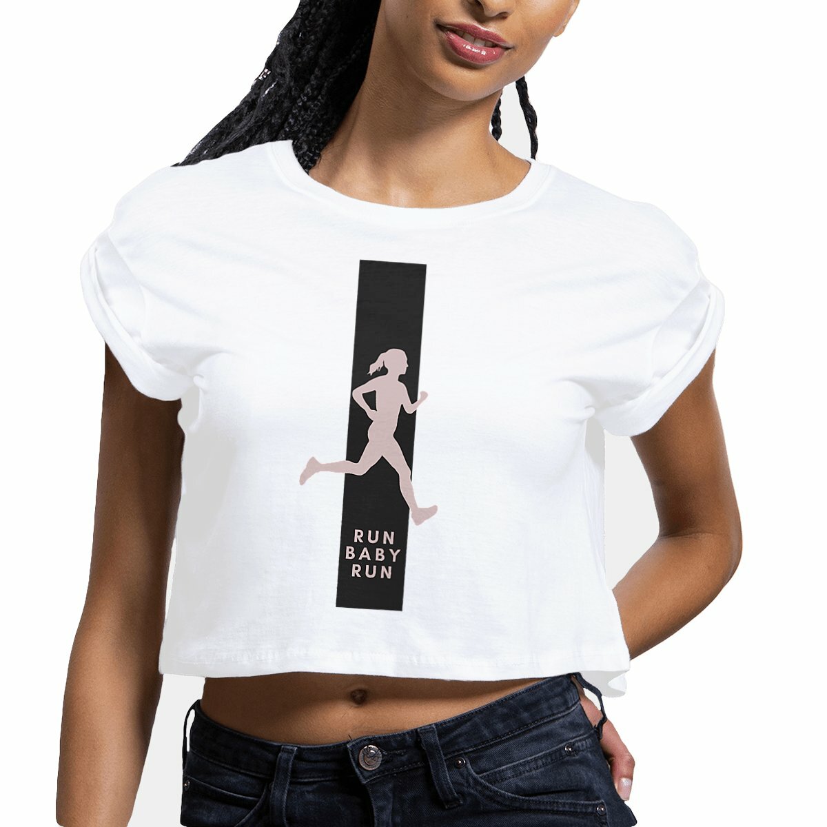 Image front "Run" - Crop top Femme