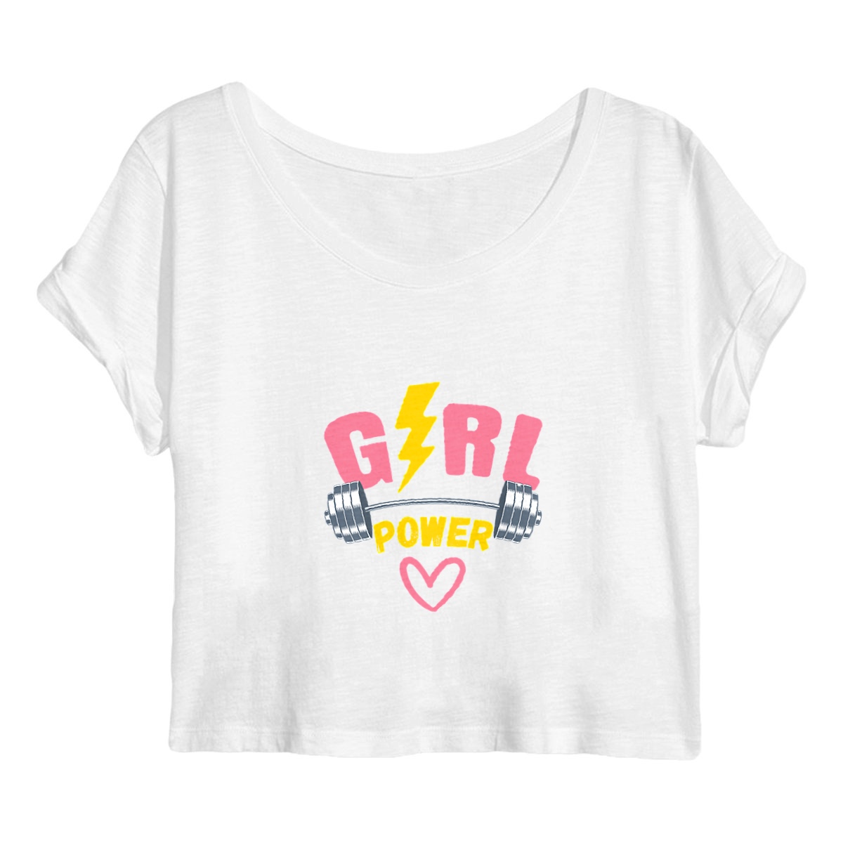 Image back "Girl power" - Crop top Femme