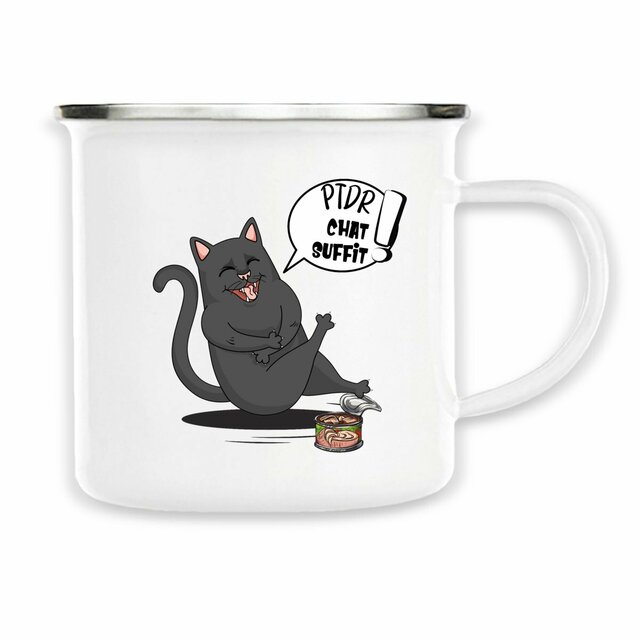 Tasse de Camping Chat Humour - Image