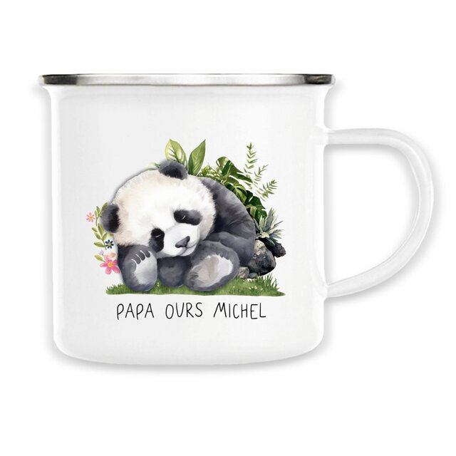 TASSE DE CAMPING Personnalisable Famille PAPA Ours - Image