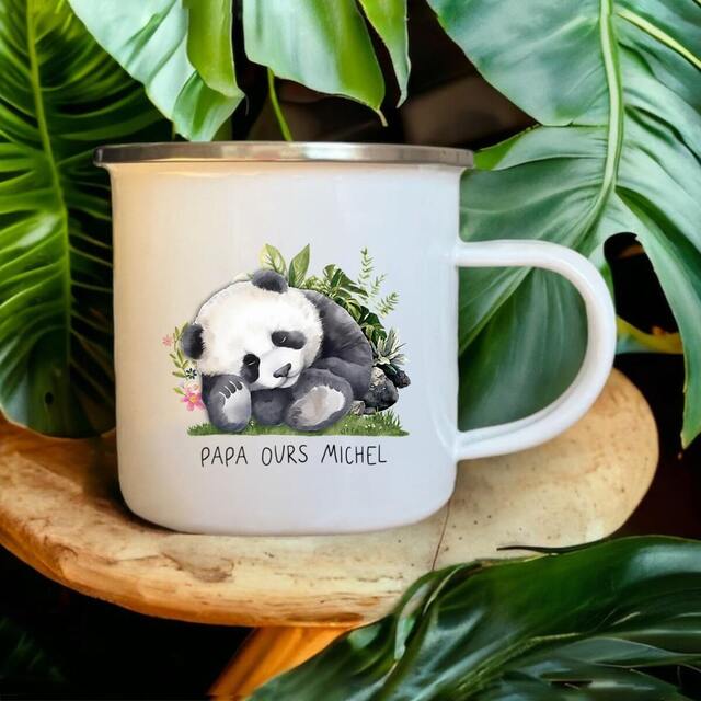 TASSE DE CAMPING Personnalisable Famille PAPA Ours