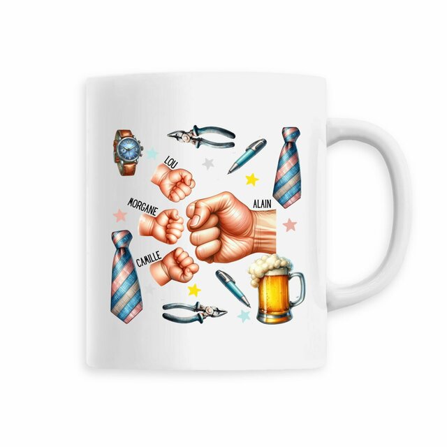 Mug papa, cadeau fête des pères, tasse papa imprimée - Image