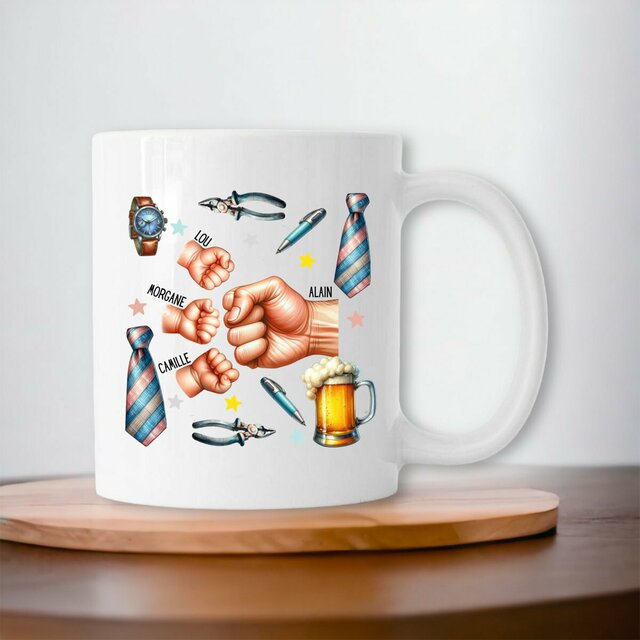 Mug papa, cadeau fête des pères, tasse papa imprimée