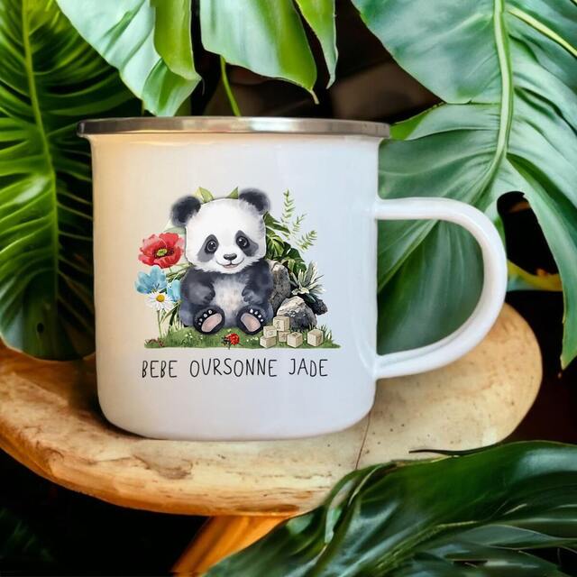 TASSE DE CAMPING Personnalisable Famille Bébé Oursonne