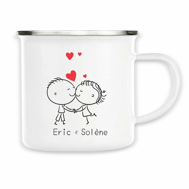 Tasse Personnalisée Couple d'amoureux  - Image