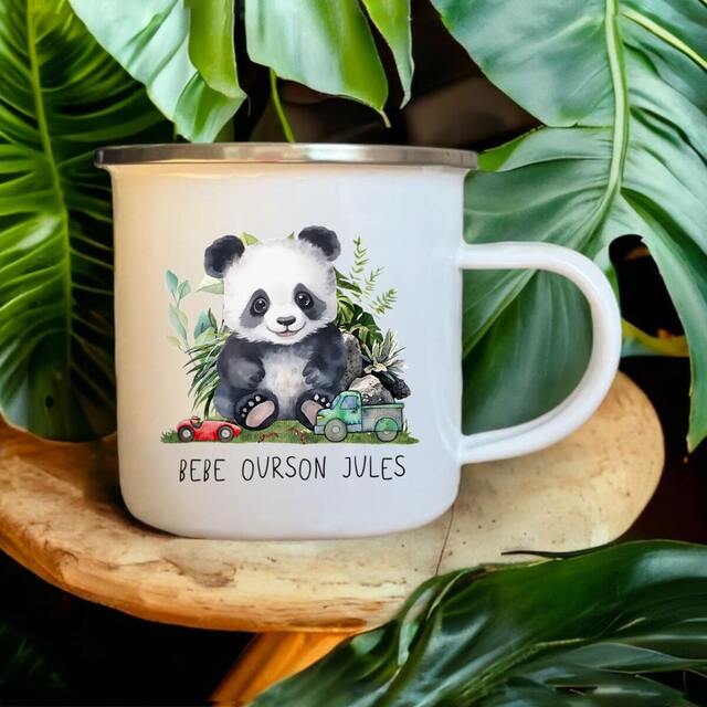 TASSE DE CAMPING Personnalisable Famille Bébé Ourson