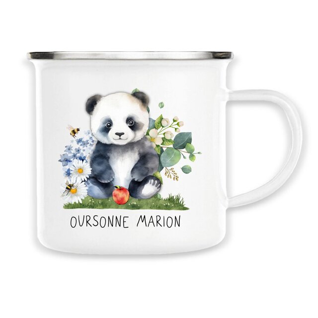 TASSE DE CAMPING Personnalisable Famille Oursonne  - Image