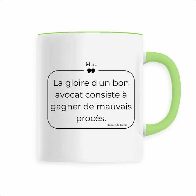 Tasse Personnalisée pour les Avocats Confrères et Consoeurs en Céramique  - Image
