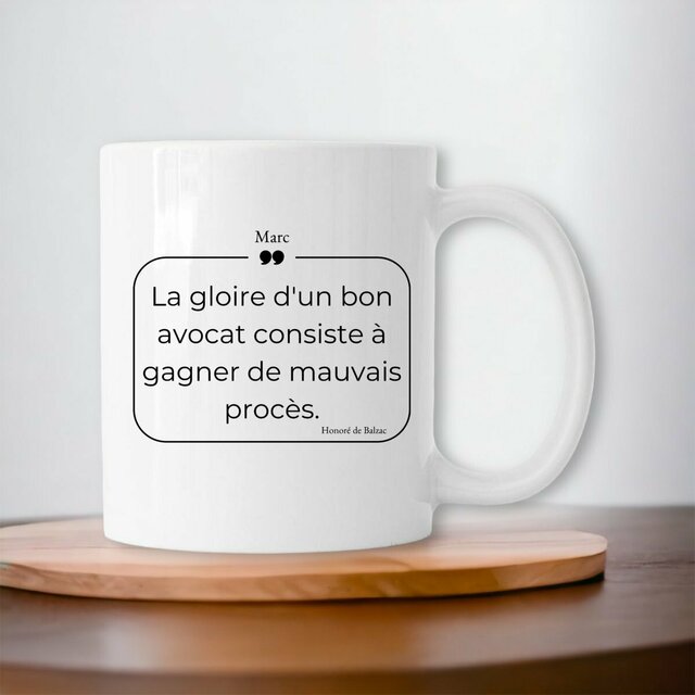 Tasse Personnalisée pour les Avocats Confrères et Consoeurs en Céramique 