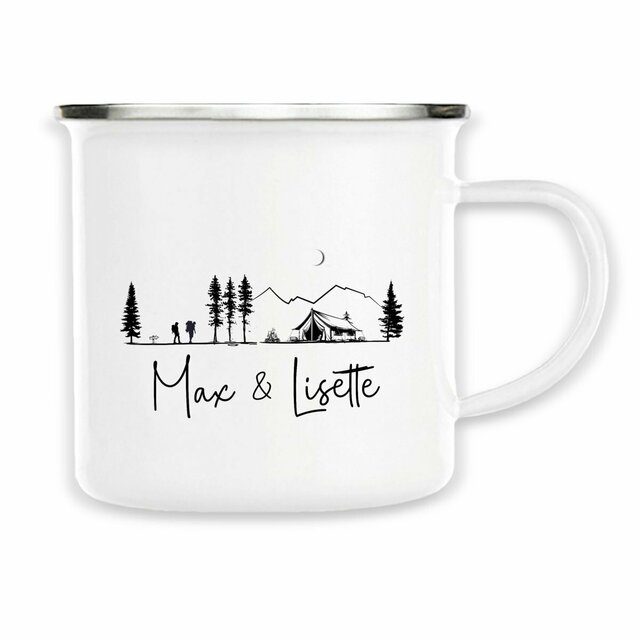 Tasse de Camping personnalisée Couple -Mug d'aventure personnalisable - Image