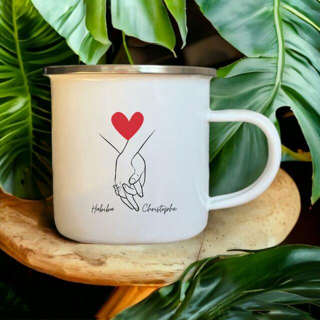 TASSE PERSONNALISÉE pour Couple Amoureux -Mug à Café personnalisé, Amour, Saint Valentin, 