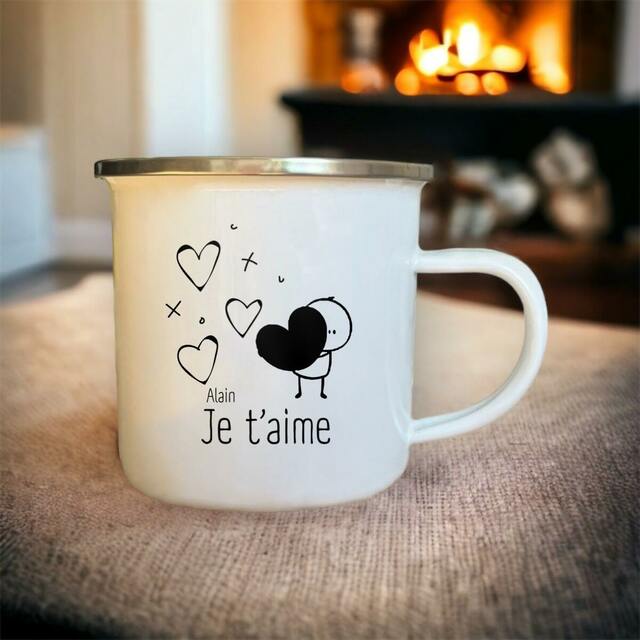 Tasse de Camping Personnalisé Pour Dire Je t 'aime 