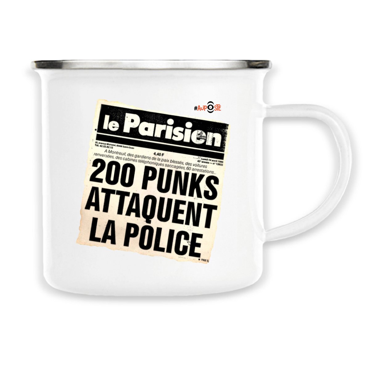 200 Punks attaquent la police - Tasse